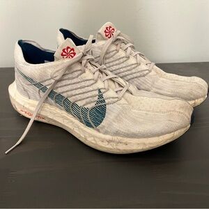 Nike Men’s 13 Flyknit running shoes.